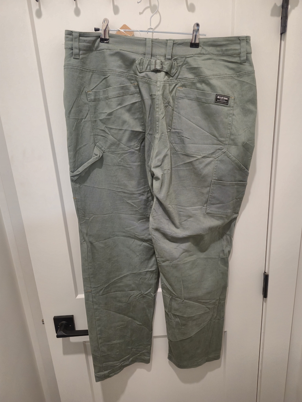 Wildfang Utility Boot-Cut Pants in Sage Green